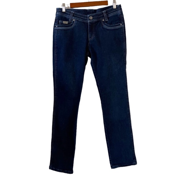KUHL Straight Leg Jeans In Dark Wash Size 8 - Picture 1 of 14